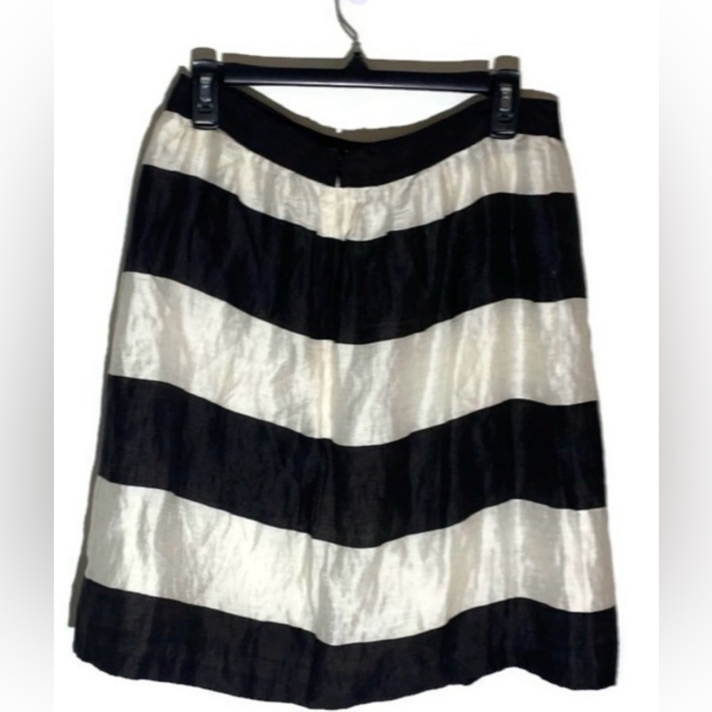 Loft linen blend skirt striped size 8
